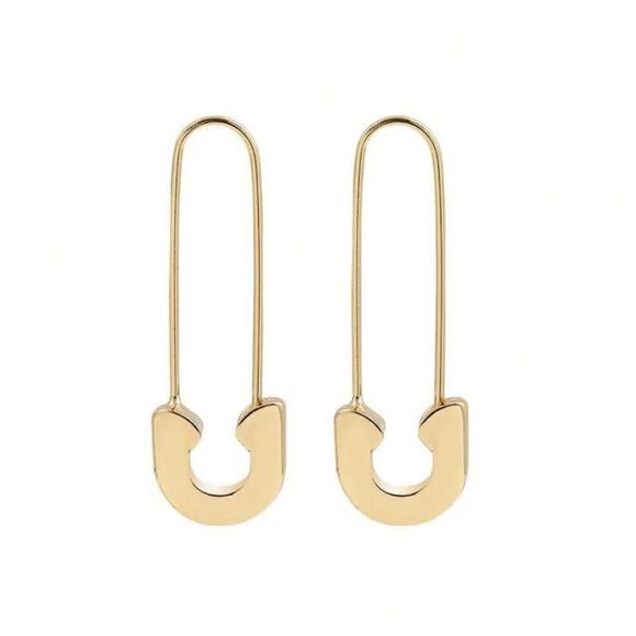 safety pin earrings A730 - Picture 4 of 6